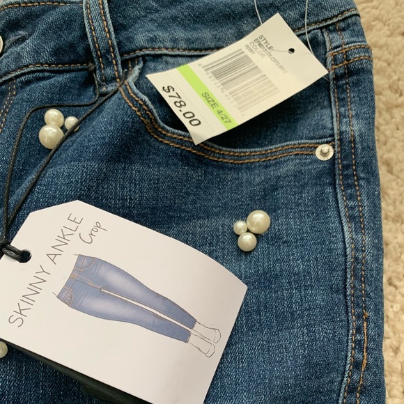 NWT Kensie jeans with pearls - Picture 3 of 7